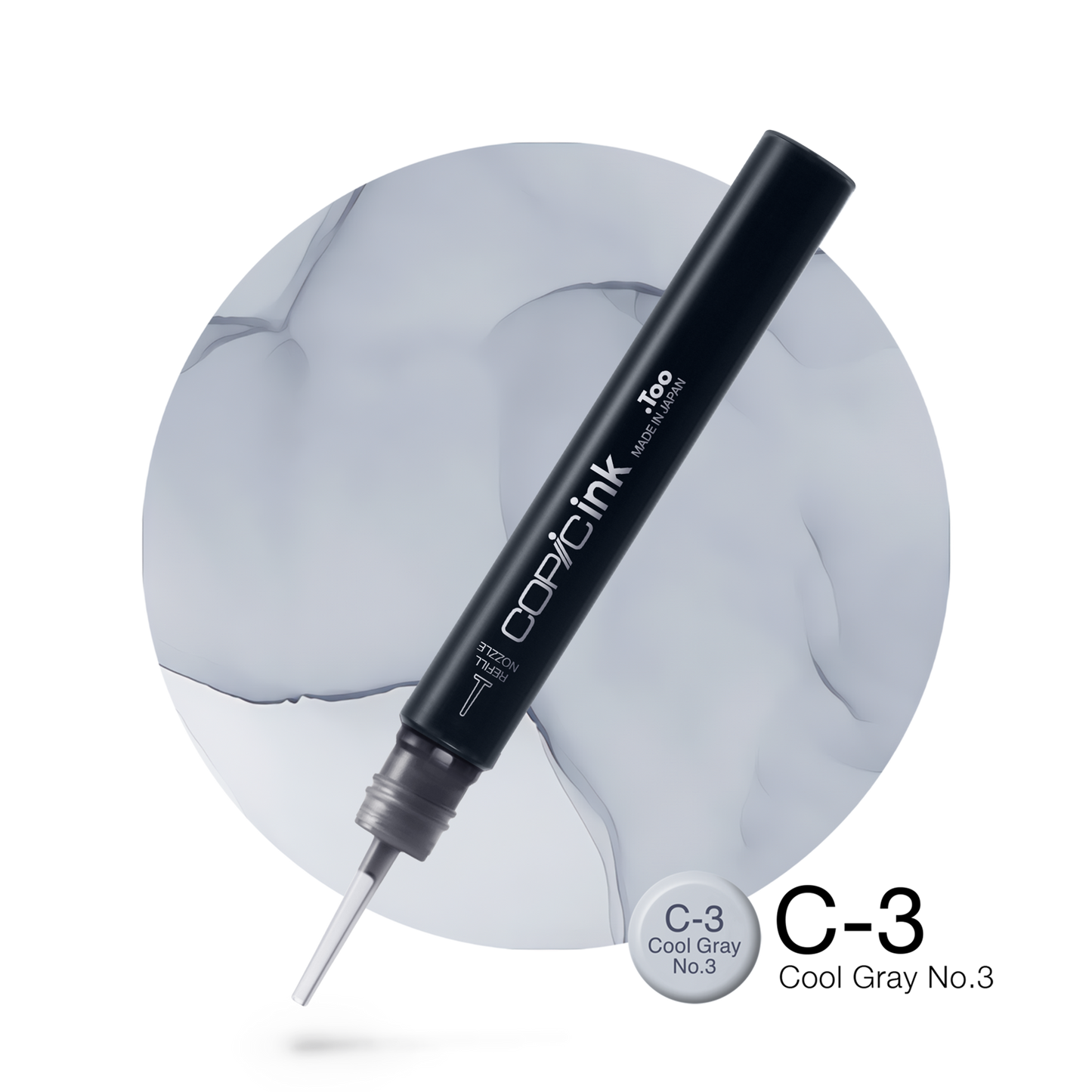 Copic Ink Refill C3 Cool Gray No. 3 <inline style="float: right; margin-right: 10px; background-color: rgb(202, 215, 223);">&nbsp;&nbsp;&nbsp;&nbsp;&nbsp;&nbsp; </inline>