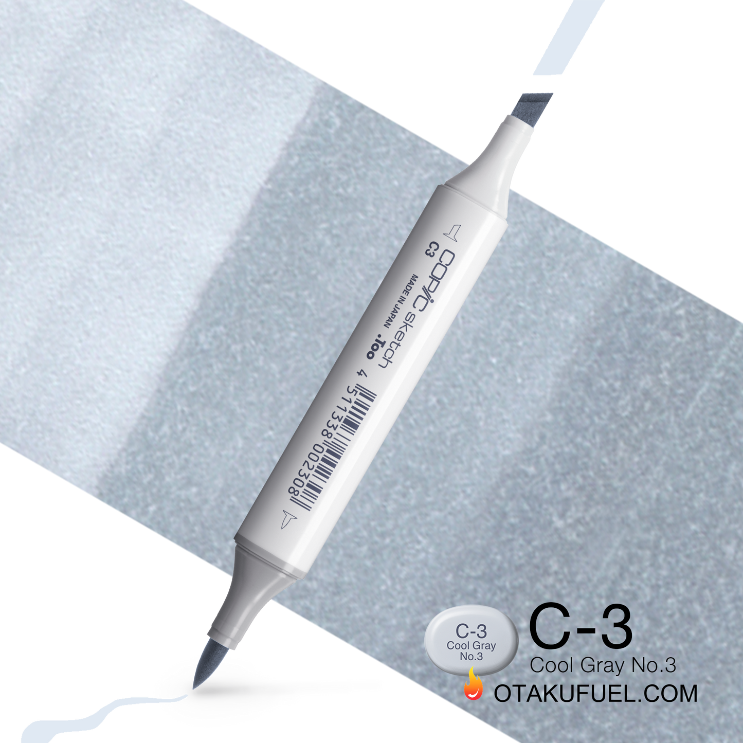 Copic Sketch C3 Cool Gray No. 3 Marker <inline style="float: right; margin-right: 10px; background-color: rgb(190, 200, 209);">&nbsp;&nbsp;&nbsp;&nbsp;&nbsp;&nbsp; </inline>