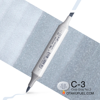 Copic Sketch C3 Cool Gray No. 3 Marker <inline style="float: right; margin-right: 10px; background-color: rgb(190, 200, 209);">&nbsp;&nbsp;&nbsp;&nbsp;&nbsp;&nbsp; </inline>