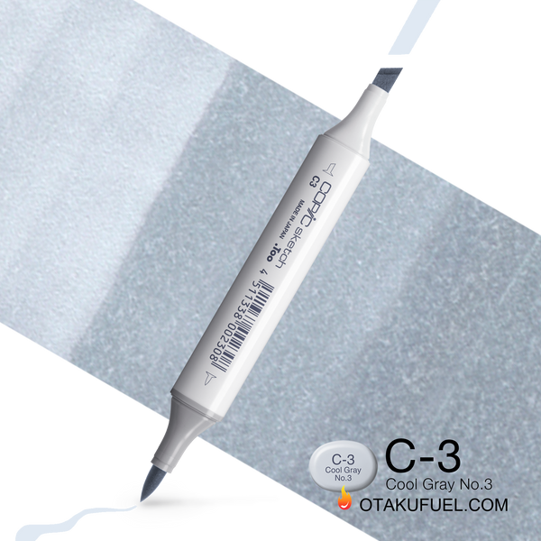 Copic Sketch C3 Cool Gray No. 3 Marker <inline style="float: right; margin-right: 10px; background-color: rgb(190, 200, 209);">&nbsp;&nbsp;&nbsp;&nbsp;&nbsp;&nbsp; </inline>