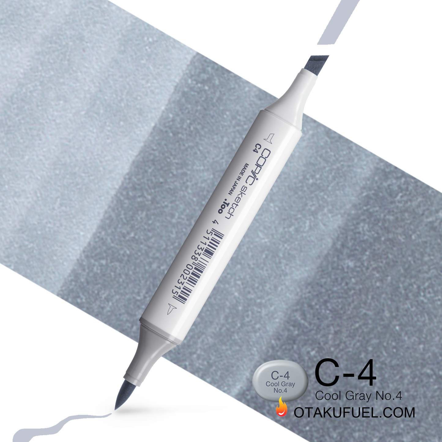 Copic Sketch C4 Cool Gray No. 4 Marker <inline style="float: right; margin-right: 10px; background-color: rgb(165, 179, 188);">&nbsp;&nbsp;&nbsp;&nbsp;&nbsp;&nbsp; </inline>