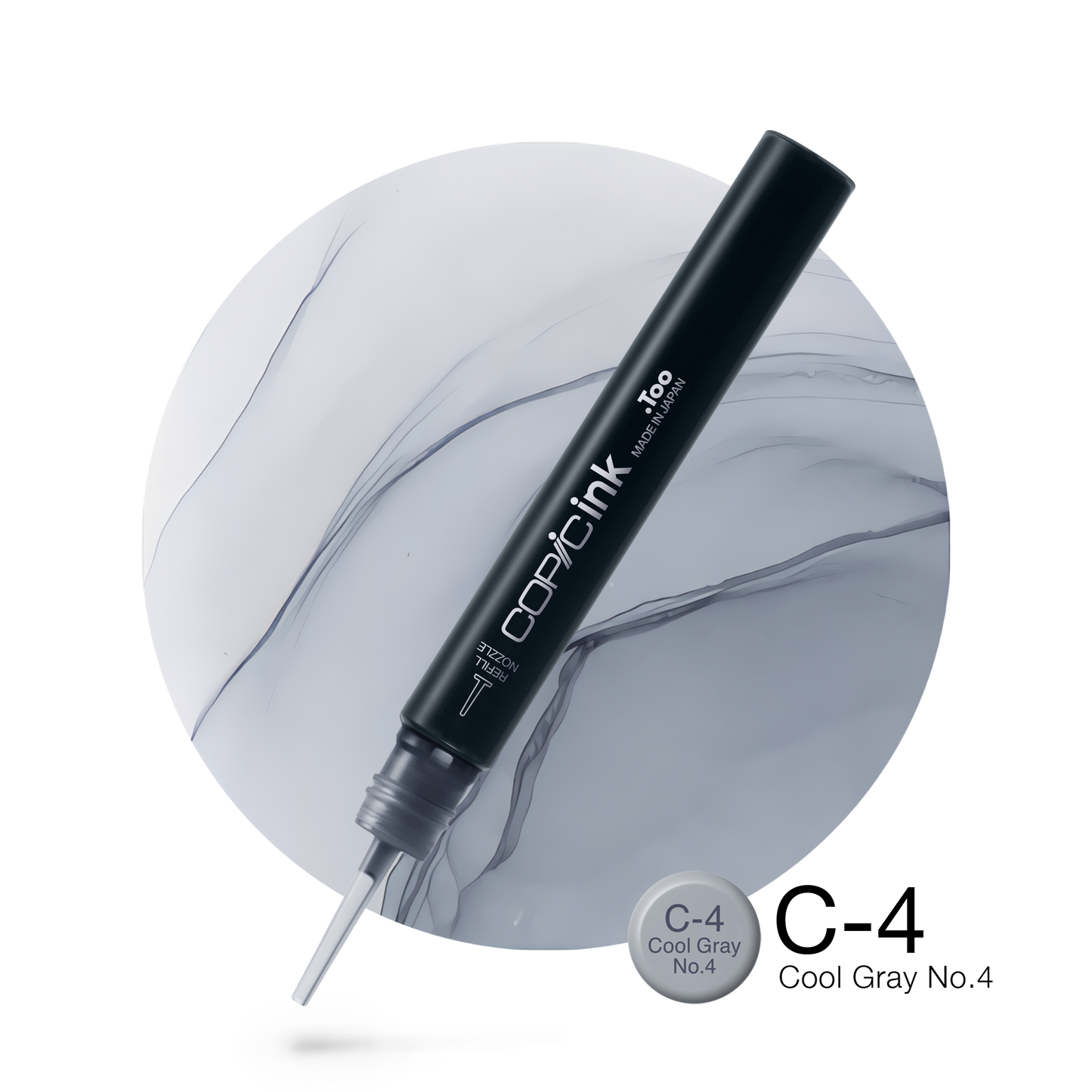 Copic Ink Refill C4 Cool Gray No. 4 <inline style="float: right; margin-right: 10px; background-color: rgb(190, 200, 209);">&nbsp;&nbsp;&nbsp;&nbsp;&nbsp;&nbsp; </inline>