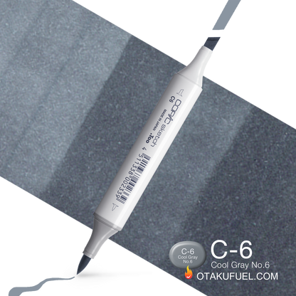 Copic Sketch C6 Cool Gray No. 6 Marker <inline style="float: right; margin-right: 10px; background-color: rgb(122, 139, 149);">&nbsp;&nbsp;&nbsp;&nbsp;&nbsp;&nbsp; </inline>