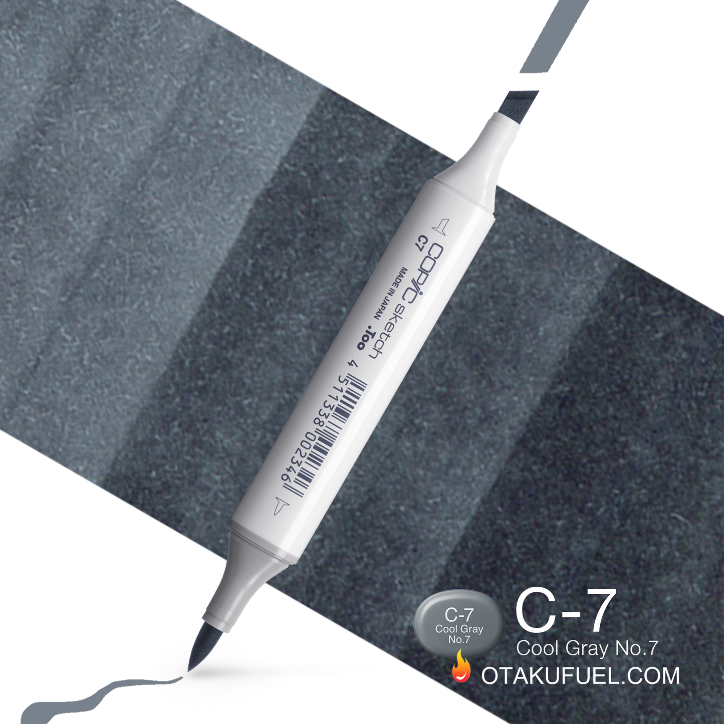 Copic Sketch C7 Cool Gray No. 7 Marker <inline style="float: right; margin-right: 10px; background-color: rgb(99, 113, 122);">&nbsp;&nbsp;&nbsp;&nbsp;&nbsp;&nbsp; </inline>