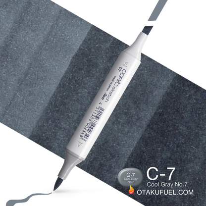 Copic Sketch C7 Cool Gray No. 7 Marker <inline style="float: right; margin-right: 10px; background-color: rgb(99, 113, 122);">&nbsp;&nbsp;&nbsp;&nbsp;&nbsp;&nbsp; </inline>