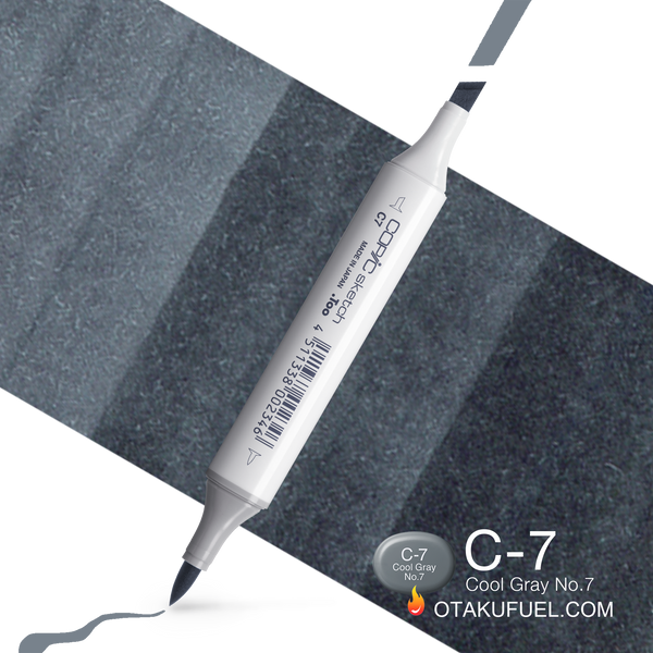 Copic Sketch C7 Cool Gray No. 7 Marker <inline style="float: right; margin-right: 10px; background-color: rgb(99, 113, 122);">&nbsp;&nbsp;&nbsp;&nbsp;&nbsp;&nbsp; </inline>