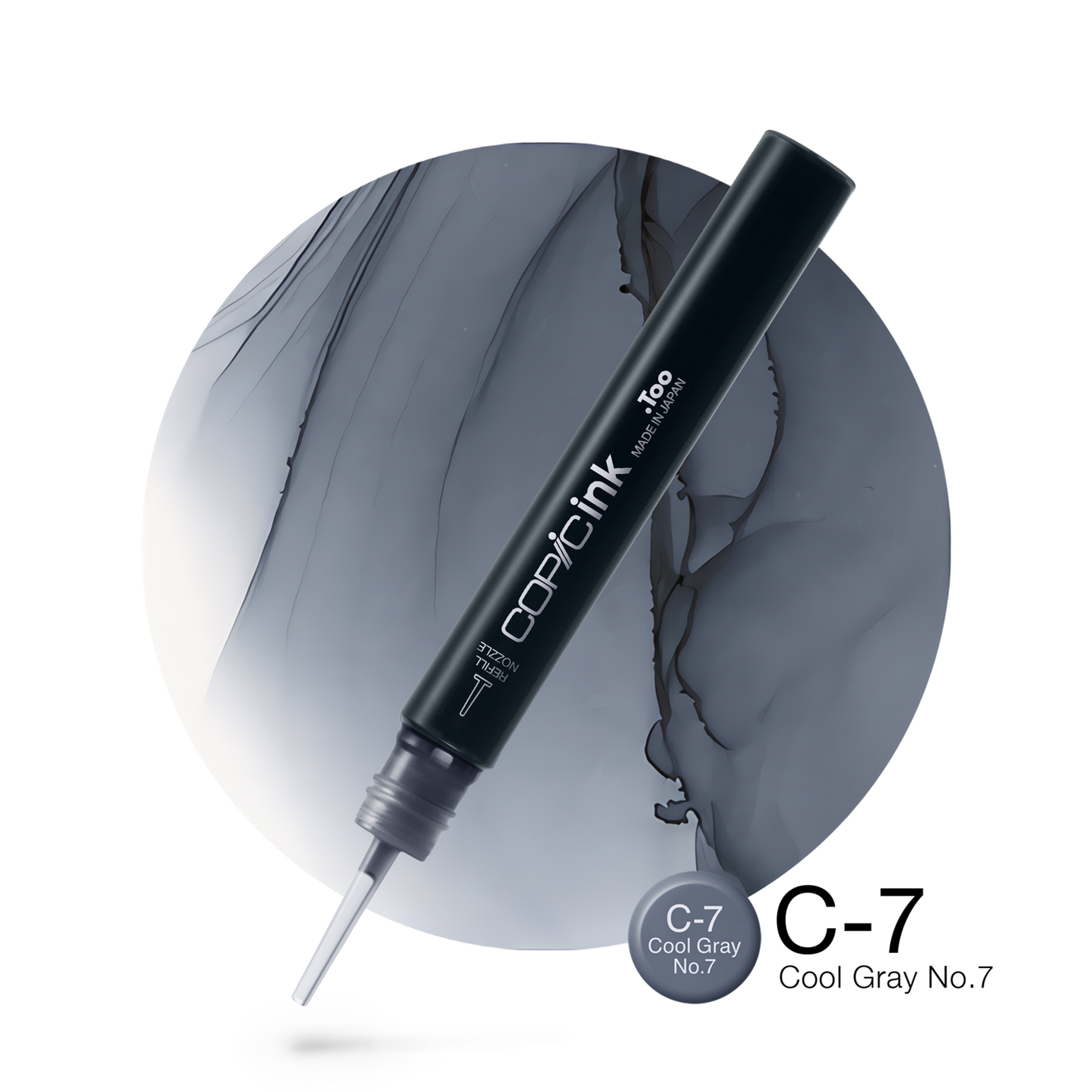 Copic Ink Refill C7 Cool Gray No. 7 <inline style="float: right; margin-right: 10px; background-color: rgb(122, 139, 149);">&nbsp;&nbsp;&nbsp;&nbsp;&nbsp;&nbsp; </inline>