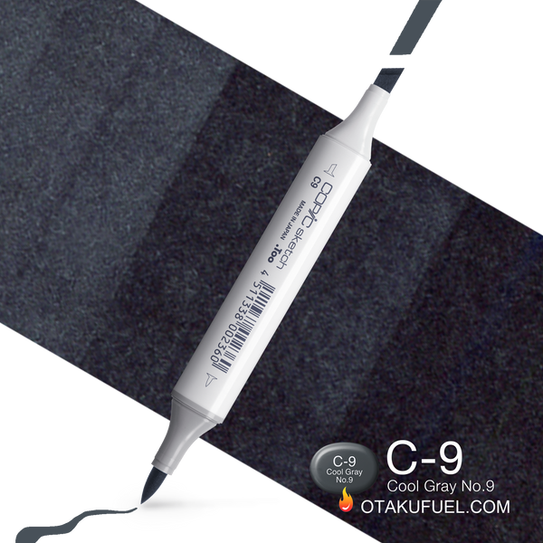 Copic Sketch C9 Cool Gray No. 9 Marker <inline style="float: right; margin-right: 10px; background-color: rgb(62, 71, 80);">&nbsp;&nbsp;&nbsp;&nbsp;&nbsp;&nbsp; </inline>