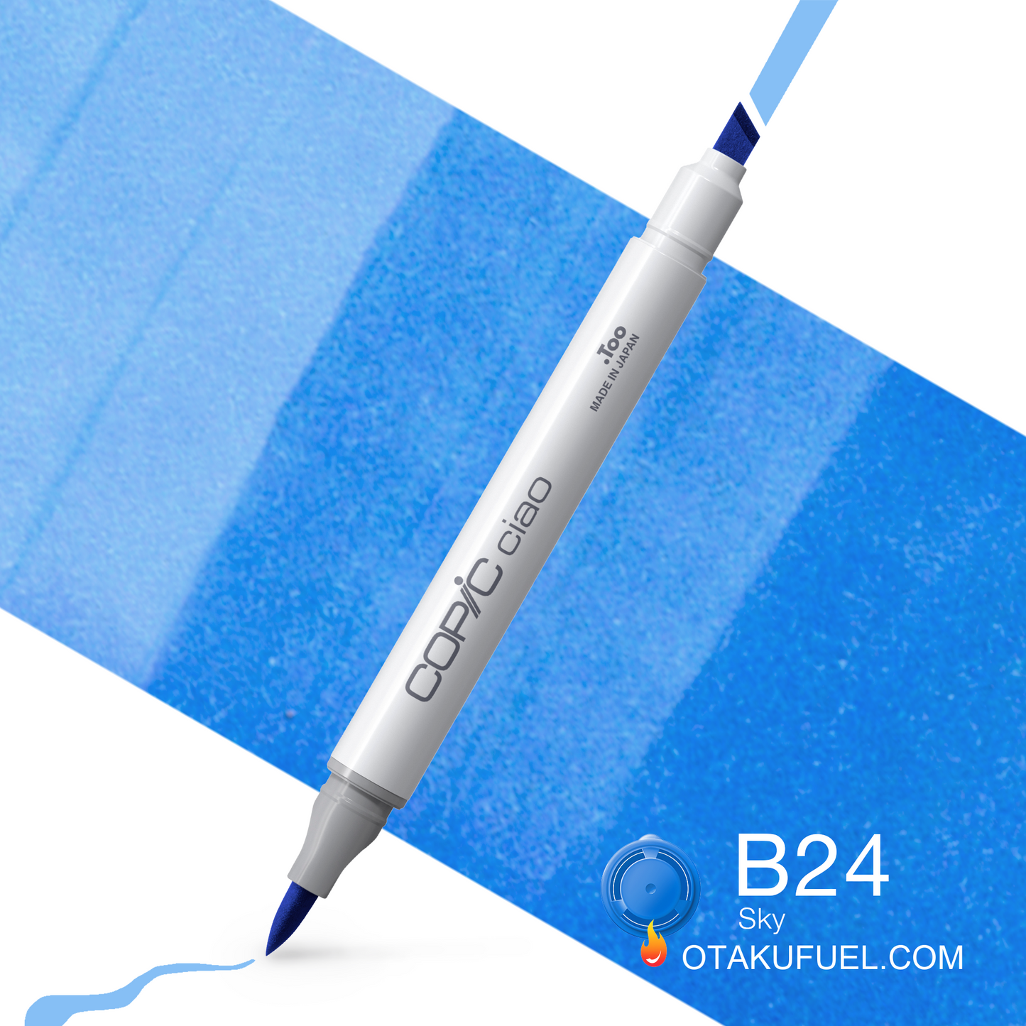 Copic Ciao B24 Sky <inline style="float: right; margin-right: 10px; background-color: rgb(137, 205, 240);">&nbsp;&nbsp;&nbsp;&nbsp;&nbsp;&nbsp; </inline>