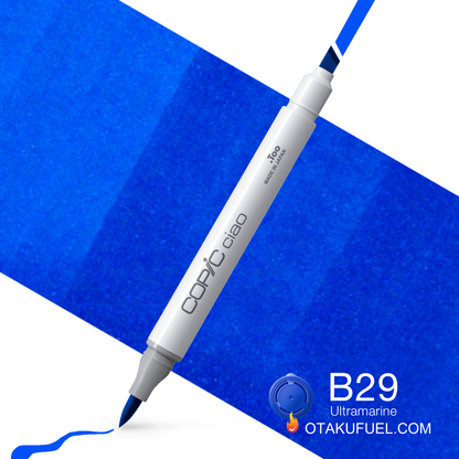 Copic Ciao B29 Ultramarine <inline style="float: right; margin-right: 10px; background-color: rgb(8, 119, 190);">&nbsp;&nbsp;&nbsp;&nbsp;&nbsp;&nbsp; </inline>