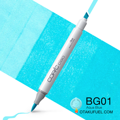 Copic Ciao BG01 Aqua Blue <inline style="float: right; margin-right: 10px; background-color: rgb(200, 228, 249);">&nbsp;&nbsp;&nbsp;&nbsp;&nbsp;&nbsp; </inline>