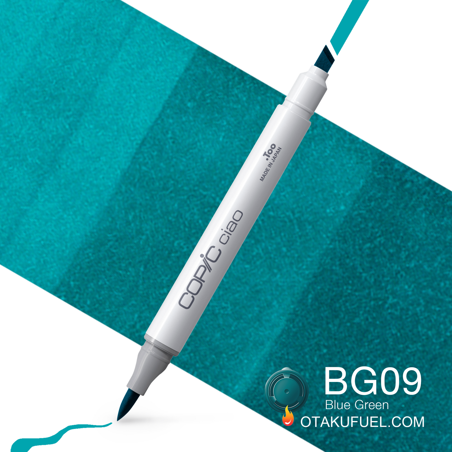 Copic Ciao BG09 Blue Green <inline style="float: right; margin-right: 10px; background-color: rgb(20, 174, 198);">&nbsp;&nbsp;&nbsp;&nbsp;&nbsp;&nbsp; </inline>