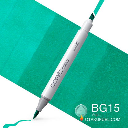 Copic Ciao BG15 Aqua <inline style="float: right; margin-right: 10px; background-color: rgb(161, 216, 210);">&nbsp;&nbsp;&nbsp;&nbsp;&nbsp;&nbsp; </inline>