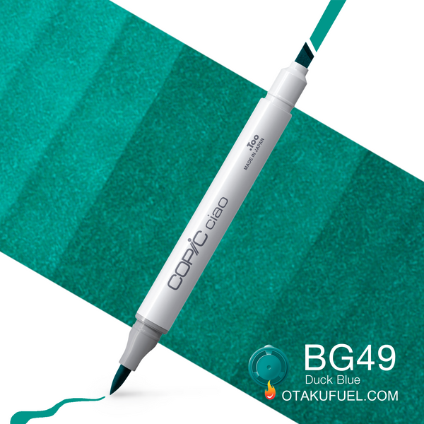 Copic Ciao BG49 Duck Blue <inline style="float: right; margin-right: 10px; background-color: rgb(17, 182, 184);">&nbsp;&nbsp;&nbsp;&nbsp;&nbsp;&nbsp; </inline>