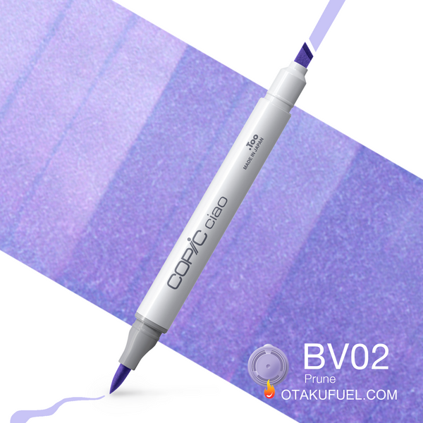 Copic Ciao BV02 Prune <inline style="float: right; margin-right: 10px; background-color: rgb(170, 184, 219);">&nbsp;&nbsp;&nbsp;&nbsp;&nbsp;&nbsp; </inline>