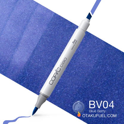 Copic Ciao BV04 Blueberry <inline style="float: right; margin-right: 10px; background-color: rgb(125, 150, 206);">&nbsp;&nbsp;&nbsp;&nbsp;&nbsp;&nbsp; </inline>