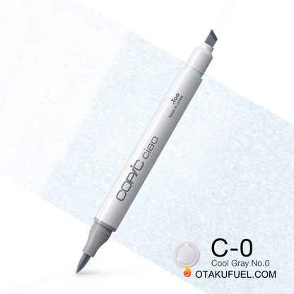 Copic Ciao C0 Cool Gray No. 0 <inline style="float: right; margin-right: 10px; background-color: rgb(226, 235, 242);">&nbsp;&nbsp;&nbsp;&nbsp;&nbsp;&nbsp; </inline>