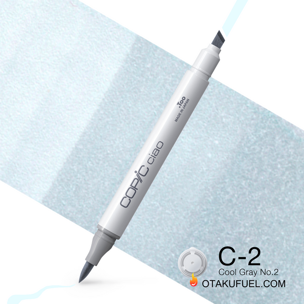 Copic Ciao C2 Cool Gray No. 2 <inline style="float: right; margin-right: 10px; background-color: rgb(202, 215, 223);">&nbsp;&nbsp;&nbsp;&nbsp;&nbsp;&nbsp; </inline>