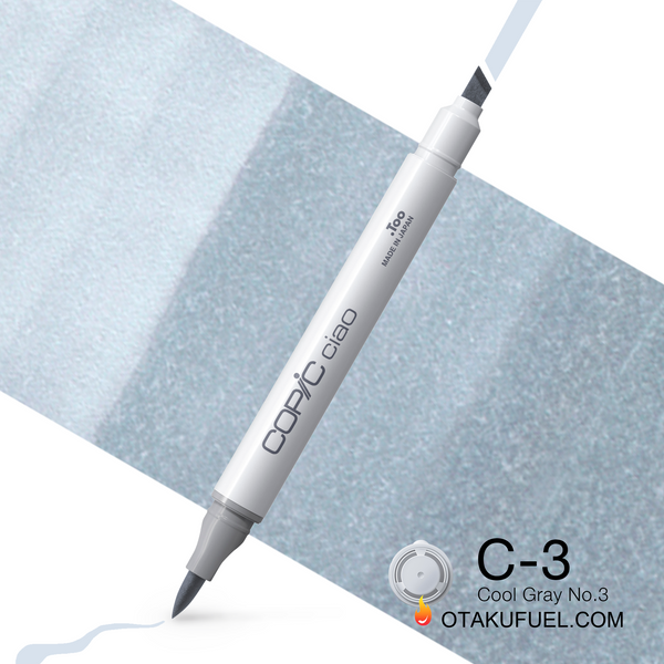 Copic Ciao C3 Cool Gray No. 3 <inline style="float: right; margin-right: 10px; background-color: rgb(190, 200, 209);">&nbsp;&nbsp;&nbsp;&nbsp;&nbsp;&nbsp; </inline>