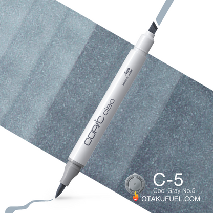 Copic Ciao C5 Cool Gray No. 5 <inline style="float: right; margin-right: 10px; background-color: rgb(147, 160, 168);">&nbsp;&nbsp;&nbsp;&nbsp;&nbsp;&nbsp; </inline>