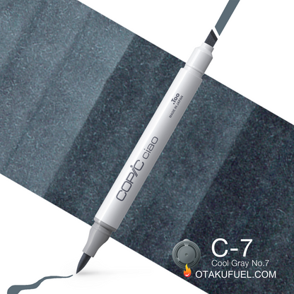 Copic Ciao C7 Cool Gray No. 7 <inline style="float: right; margin-right: 10px; background-color: rgb(99, 113, 122);">&nbsp;&nbsp;&nbsp;&nbsp;&nbsp;&nbsp; </inline>