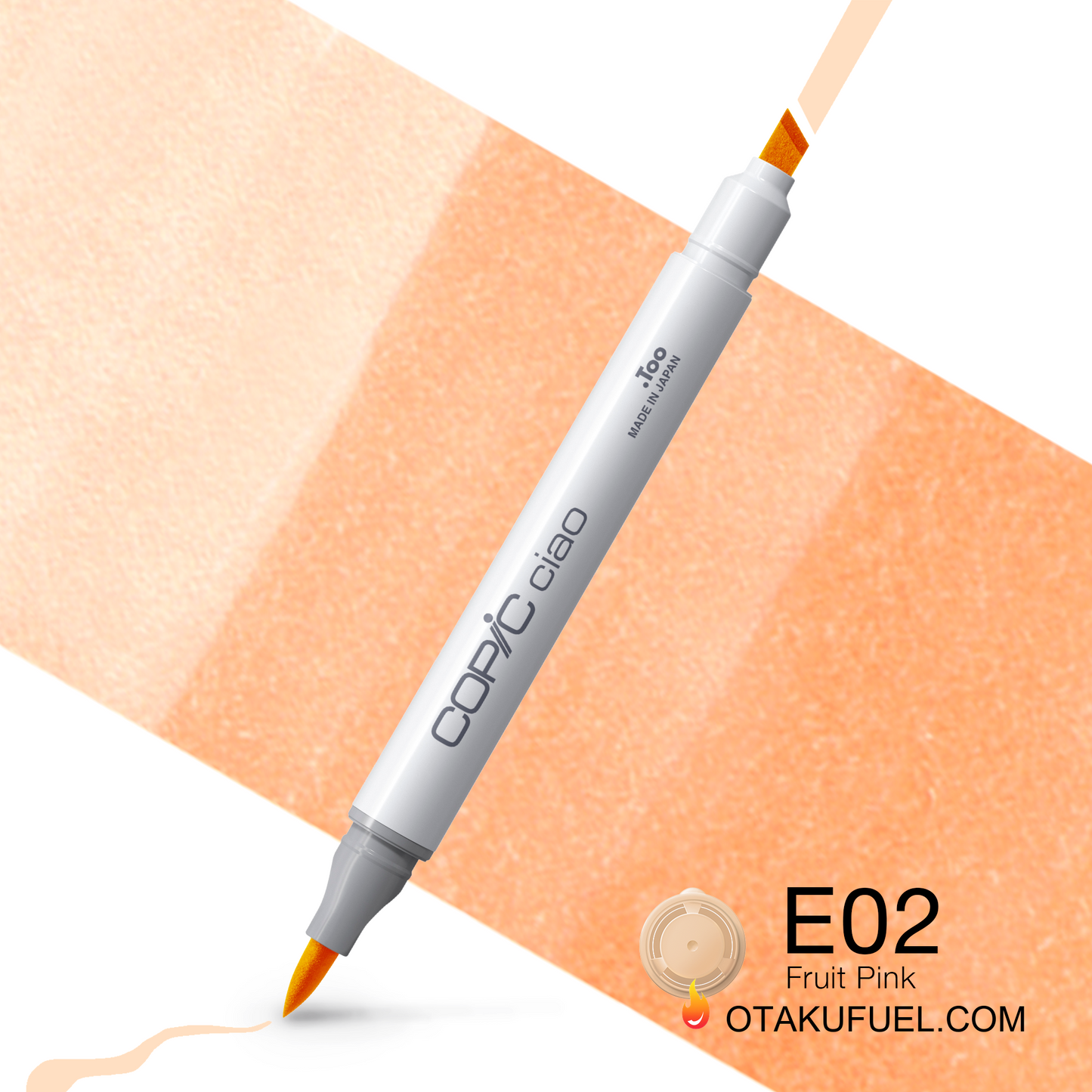 Copic Ciao E02 Fruit Pink <inline style="float: right; margin-right: 10px; background-color: rgb(253, 235, 223);">&nbsp;&nbsp;&nbsp;&nbsp;&nbsp;&nbsp; </inline>