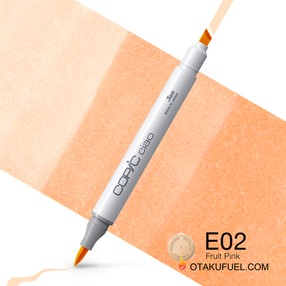 Copic Ciao E02 Fruit Pink <inline style="float: right; margin-right: 10px; background-color: rgb(253, 235, 223);">&nbsp;&nbsp;&nbsp;&nbsp;&nbsp;&nbsp; </inline>