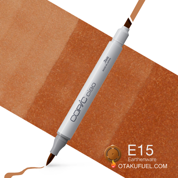 Copic Ciao E15 Dark Suntan <inline style="float: right; margin-right: 10px; background-color: rgb(240, 181, 134);">&nbsp;&nbsp;&nbsp;&nbsp;&nbsp;&nbsp; </inline>