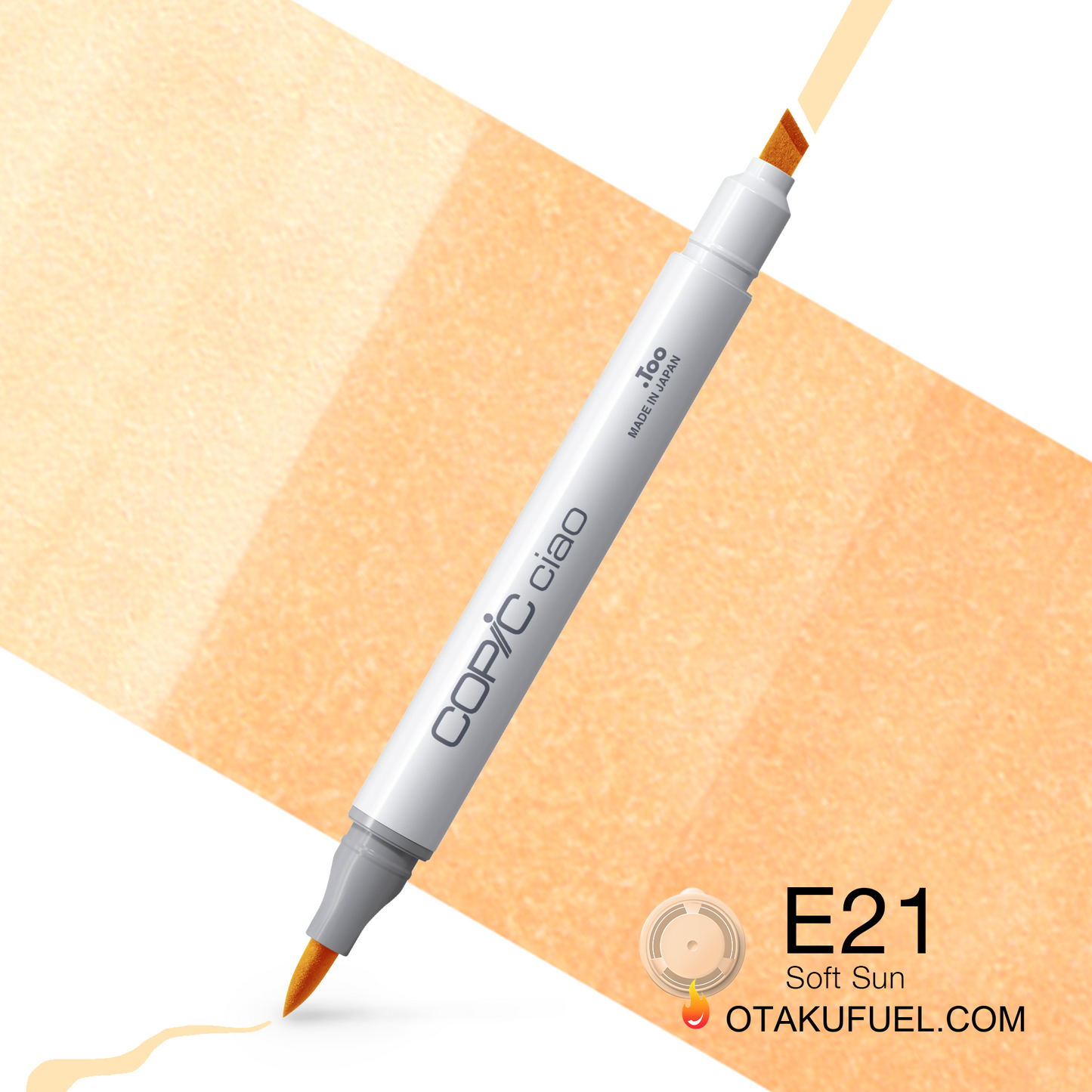 Copic Ciao E21 Soft Sun <inline style="float: right; margin-right: 10px; background-color: rgb(253, 225, 201);">&nbsp;&nbsp;&nbsp;&nbsp;&nbsp;&nbsp; </inline>