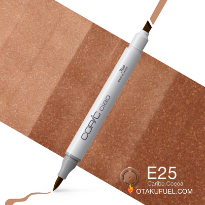 Copic Ciao E25 Caribe Cocoa <inline style="float: right; margin-right: 10px; background-color: rgb(198, 156, 123);">&nbsp;&nbsp;&nbsp;&nbsp;&nbsp;&nbsp; </inline>