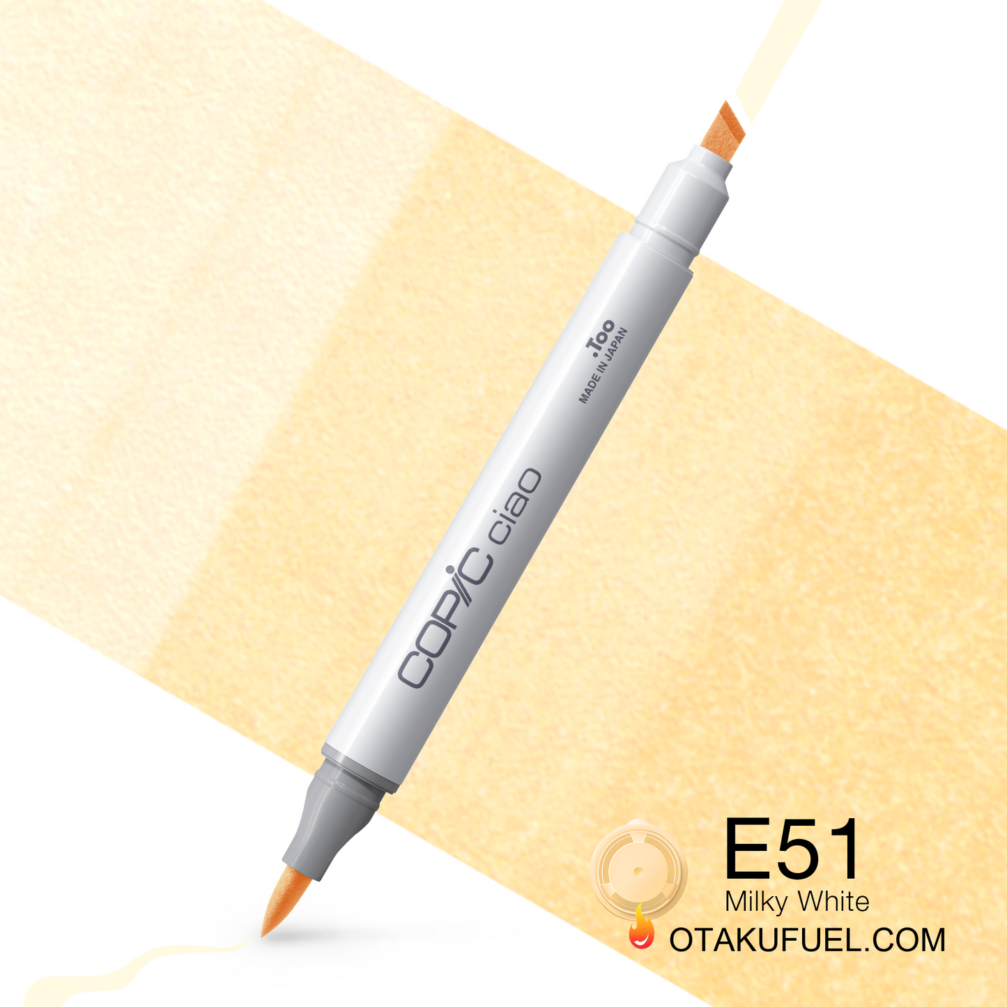 Copic Ciao E51 Milky White <inline style="float: right; margin-right: 10px; background-color: rgb(254, 233, 214);">&nbsp;&nbsp;&nbsp;&nbsp;&nbsp;&nbsp; </inline>
