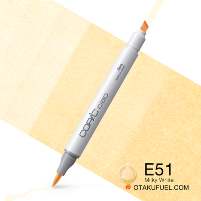 Copic Ciao E51 Milky White <inline style="float: right; margin-right: 10px; background-color: rgb(254, 233, 214);">&nbsp;&nbsp;&nbsp;&nbsp;&nbsp;&nbsp; </inline>