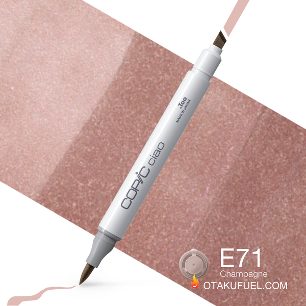 Copic Ciao E71 Champagne <inline style="float: right; margin-right: 10px; background-color: rgb(226, 215, 211);">&nbsp;&nbsp;&nbsp;&nbsp;&nbsp;&nbsp; </inline>