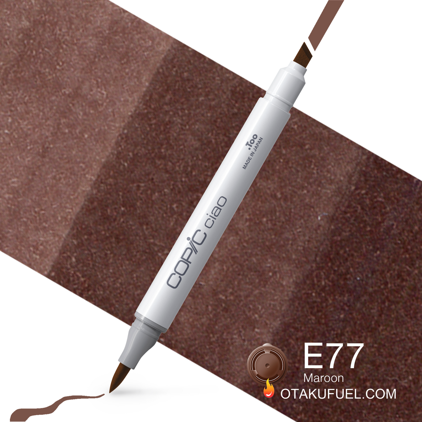 Copic Ciao E77 Maroon <inline style="float: right; margin-right: 10px; background-color: rgb(128, 97, 79);">&nbsp;&nbsp;&nbsp;&nbsp;&nbsp;&nbsp; </inline>