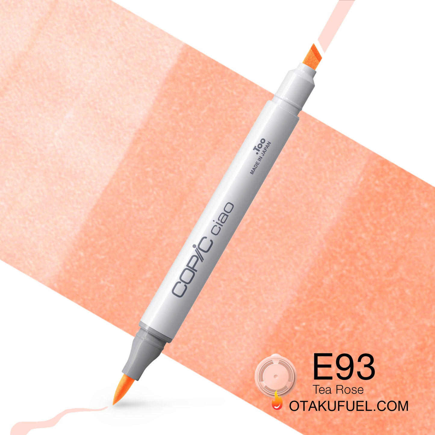 Copic Ciao E93 Tea Rose <inline style="float: right; margin-right: 10px; background-color: rgb(253, 209, 184);">&nbsp;&nbsp;&nbsp;&nbsp;&nbsp;&nbsp; </inline>