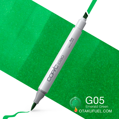 Copic Ciao G05 Emerald Green <inline style="float: right; margin-right: 10px; background-color: rgb(105, 192, 123);">&nbsp;&nbsp;&nbsp;&nbsp;&nbsp;&nbsp; </inline>