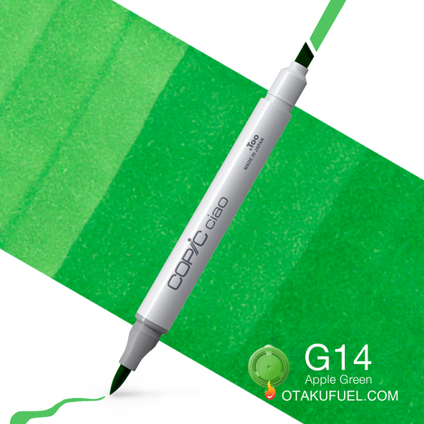 Copic Ciao G14 Apple Green <inline style="float: right; margin-right: 10px; background-color: rgb(151, 207, 144);">&nbsp;&nbsp;&nbsp;&nbsp;&nbsp;&nbsp; </inline>