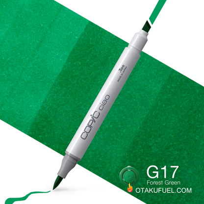 Copic Ciao G17 Forest Green <inline style="float: right; margin-right: 10px; background-color: rgb(21, 180, 126);">&nbsp;&nbsp;&nbsp;&nbsp;&nbsp;&nbsp; </inline>