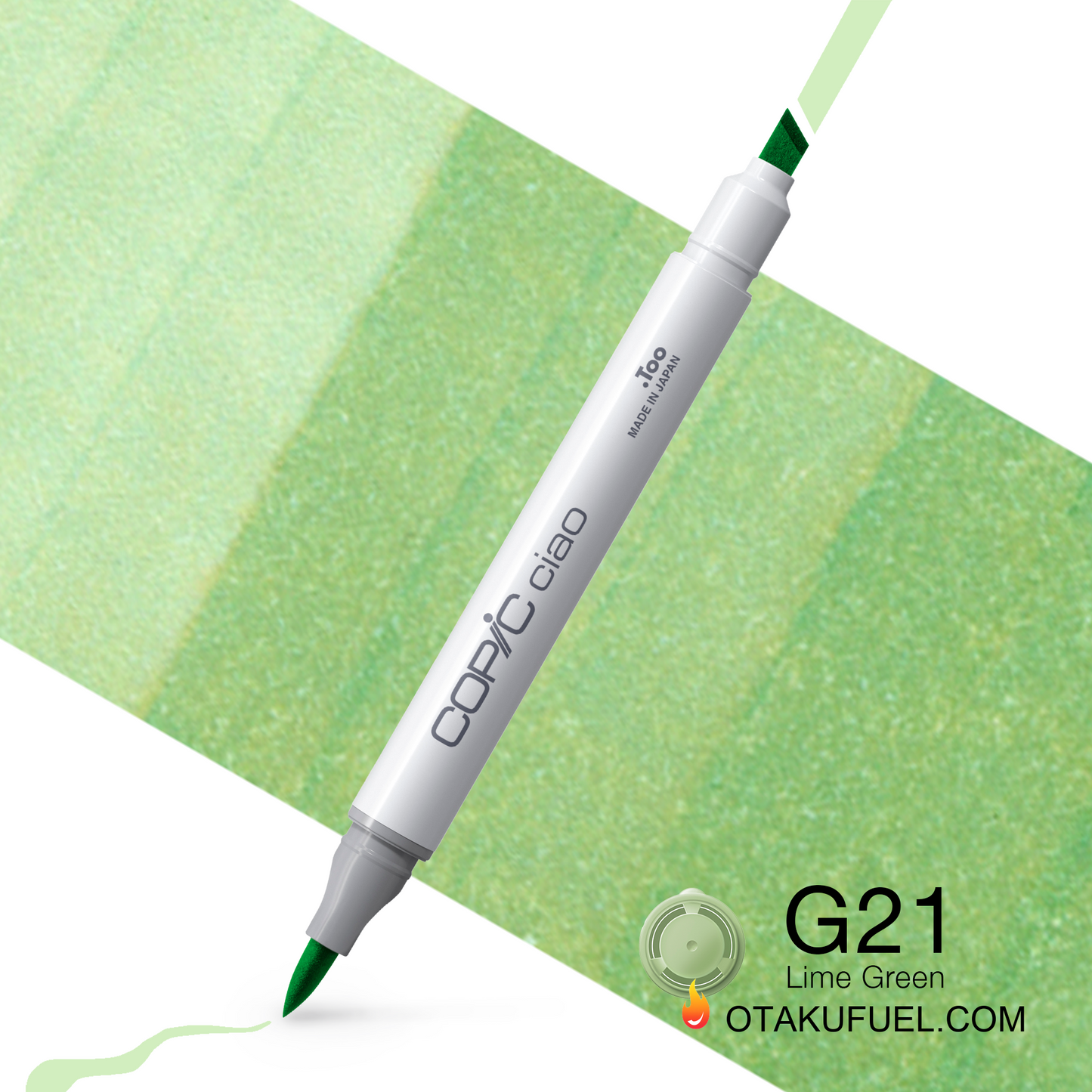 Copic Ciao G21 Lime Green <inline style="float: right; margin-right: 10px; background-color: rgb(196, 228, 205);">&nbsp;&nbsp;&nbsp;&nbsp;&nbsp;&nbsp; </inline>