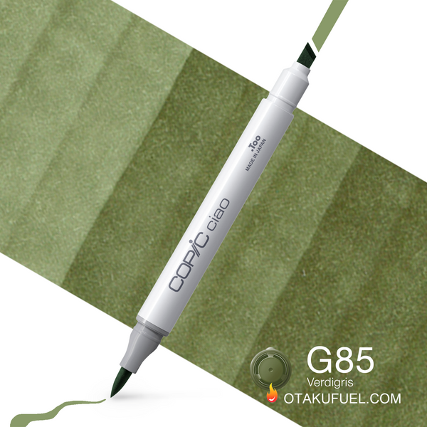 Copic Ciao G85 Verdigris <inline style="float: right; margin-right: 10px; background-color: rgb(157, 195, 170);">&nbsp;&nbsp;&nbsp;&nbsp;&nbsp;&nbsp; </inline>