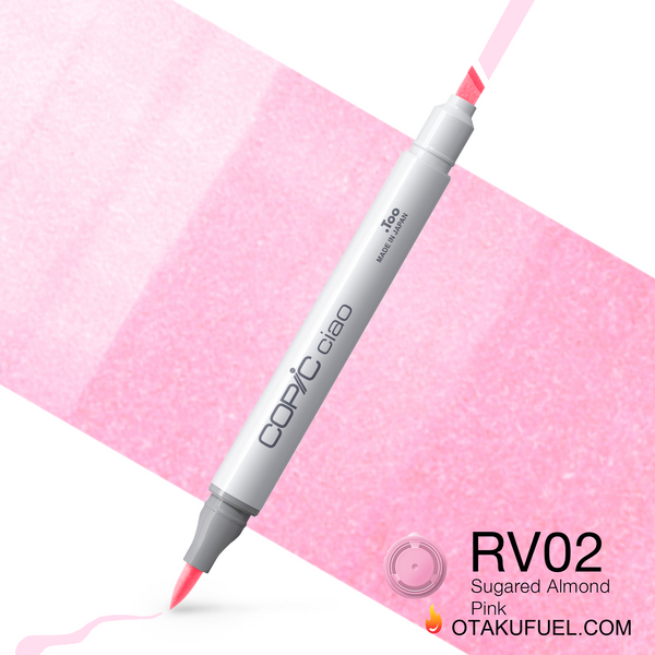 Copic Ciao RV02 Sugared Almond Pink <inline style="float: right; margin-right: 10px; background-color: rgb(250, 213, 230);">&nbsp;&nbsp;&nbsp;&nbsp;&nbsp;&nbsp; </inline>