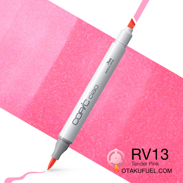 Copic Ciao RV13 Tender Pink <inline style="float: right; margin-right: 10px; background-color: rgb(249, 201, 215);">&nbsp;&nbsp;&nbsp;&nbsp;&nbsp;&nbsp; </inline>