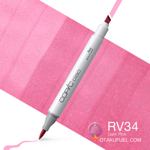 Copic Ciao RV34 Dark Pink <inline style="float: right; margin-right: 10px; background-color: rgb(249, 175, 174);">&nbsp;&nbsp;&nbsp;&nbsp;&nbsp;&nbsp; </inline>