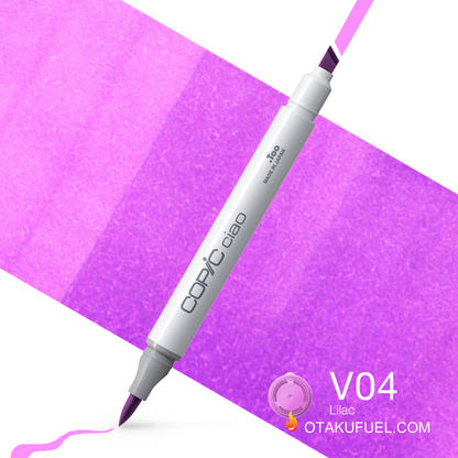 Copic Ciao V04 Lilac <inline style="float: right; margin-right: 10px; background-color: rgb(230, 170, 206);">&nbsp;&nbsp;&nbsp;&nbsp;&nbsp;&nbsp; </inline>
