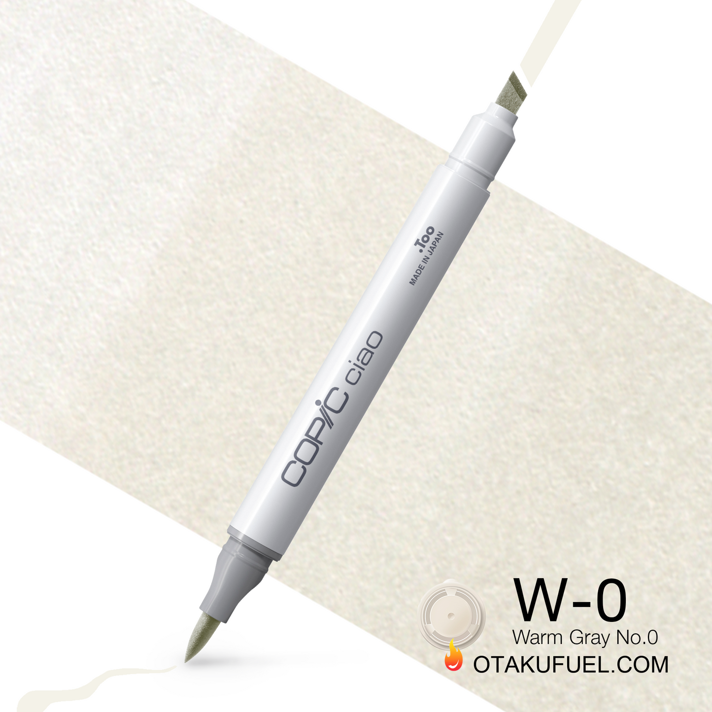 Copic Ciao W0 Warm Gray No. 0 <inline style="float: right; margin-right: 10px; background-color: rgb(243, 243, 233);">&nbsp;&nbsp;&nbsp;&nbsp;&nbsp;&nbsp; </inline>