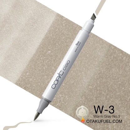 Copic Ciao W3 Warm Gray No. 3 <inline style="float: right; margin-right: 10px; background-color: rgb(209, 208, 203);">&nbsp;&nbsp;&nbsp;&nbsp;&nbsp;&nbsp; </inline>