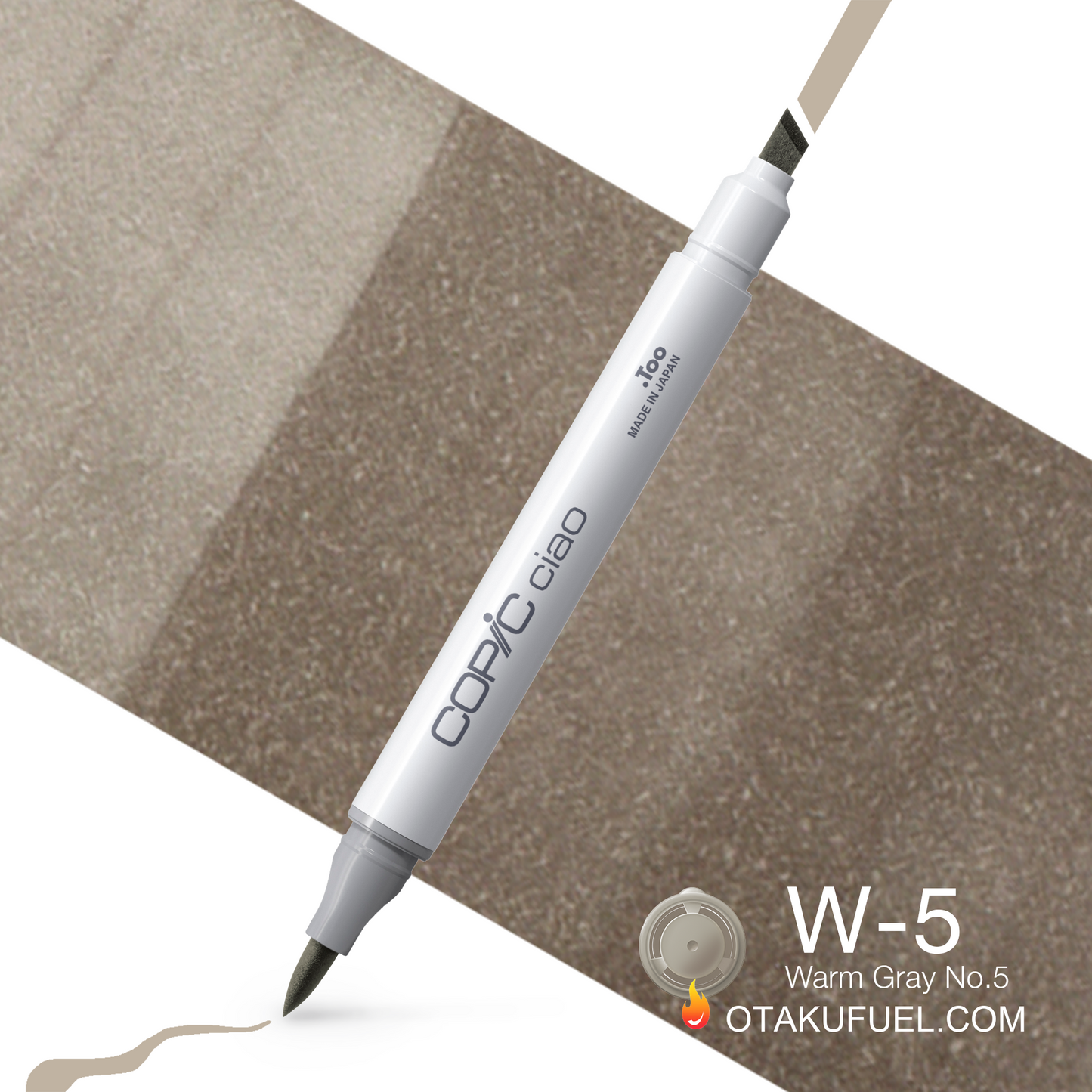Copic Ciao W5 Warm Gray No. 5 <inline style="float: right; margin-right: 10px; background-color: rgb(167, 166, 161);">&nbsp;&nbsp;&nbsp;&nbsp;&nbsp;&nbsp; </inline>