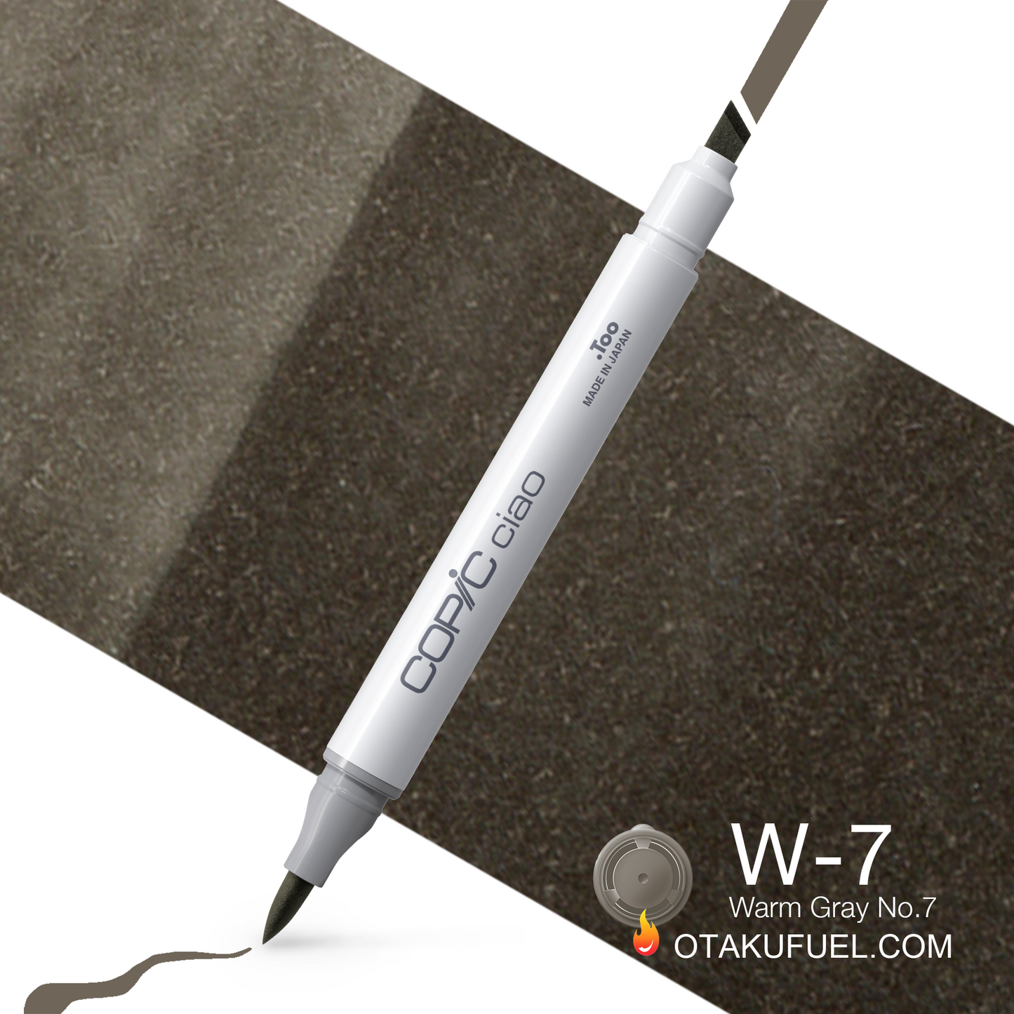 Copic Ciao W7 Warm Gray No. 7 <inline style="float: right; margin-right: 10px; background-color: rgb(119, 121, 116);">&nbsp;&nbsp;&nbsp;&nbsp;&nbsp;&nbsp; </inline>