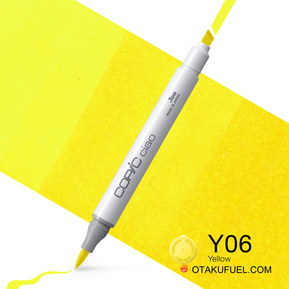 Copic Ciao Y06 Yellow <inline style="float: right; margin-right: 10px; background-color: rgb(254,244,110);">&nbsp;&nbsp;&nbsp;&nbsp;&nbsp;&nbsp; </inline>