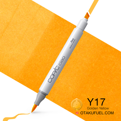 Copic Ciao Y17 Golden Yellow <inline style="float: right; margin-right: 10px; background-color: rgb(254,225,85);">&nbsp;&nbsp;&nbsp;&nbsp;&nbsp;&nbsp; </inline>